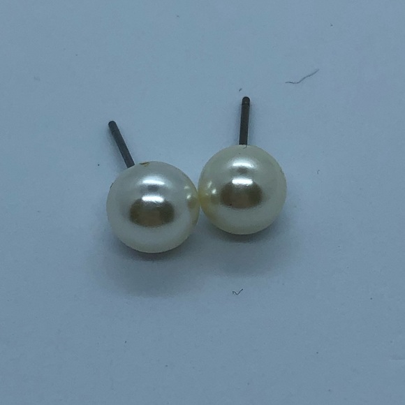 Faux Pearl Stud Earrings ( 3 for $15 ) - Picture 3 of 3